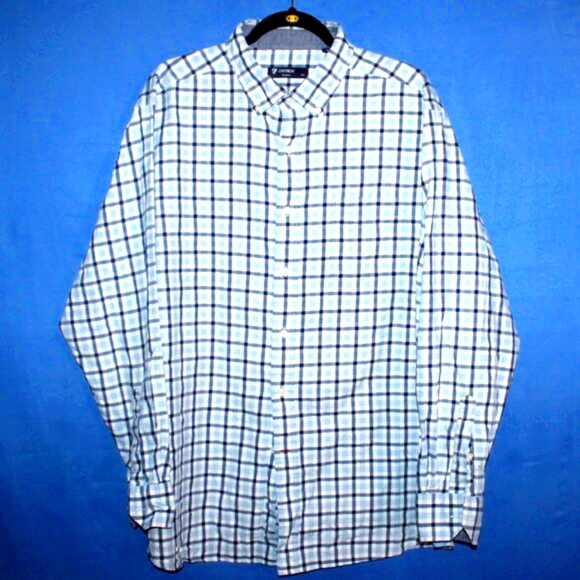 Cremieux Classics Blue Plaid Button Down Shirt XL - Picture 7 of 8